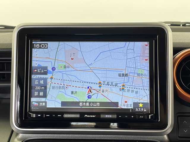 スズキ スペーシア ギア HYBRID XZ 栃木県 2020(令2)年 2.2万km アクティブイエロー/ガンメタリック2トーン ワンオーナー/スズキセーフティサポート/純正8インチメモリナビ/（フルセグTV/DVD/Bluetooth/USB）/全方位カメラ/ビルトインETC/ナビ連動ドライブレコーダー/アダプティブクルーズコントロール/コーナーセンサー/両側パワースライドドア/前席シートヒーター/ステアリングリモコン/スマートキー×2/LEDヘッドライト/フォグランプ/ワンオーナー/保証書/取説
