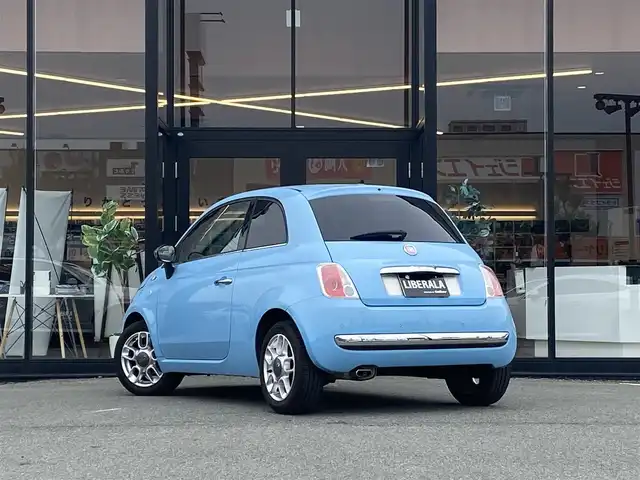 フィアット ５００ 1．2 ラウンジ 福岡県 2011(平23)年 10.2万km ライトブルー ・ガラスルーフ/・社外SDナビ/Bluetooth/・ワンセグ/・社外ETC/・純正15AW/・リモコンキー