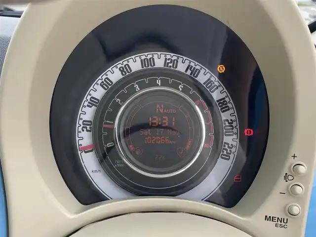 フィアット ５００ 1．2 ラウンジ 福岡県 2011(平23)年 10.2万km ライトブルー ・ガラスルーフ/・社外SDナビ/Bluetooth/・ワンセグ/・社外ETC/・純正15AW/・リモコンキー