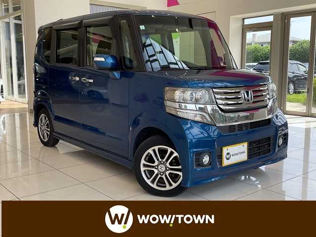 ホンダ Ｎ ＢＯＸ カスタム SSパッケージ 埼玉県 2015(平27)年 6.7万km プレミアムダイナミックブルーパール 安心パッケージ/純正メモリーナビ/ CD/DVD/BT/フルセグ/バックカメラ/両側電動スライドドア/HIDヘッドライト/純正14インチアルミホイール/ETC/スマートキー/禁煙車