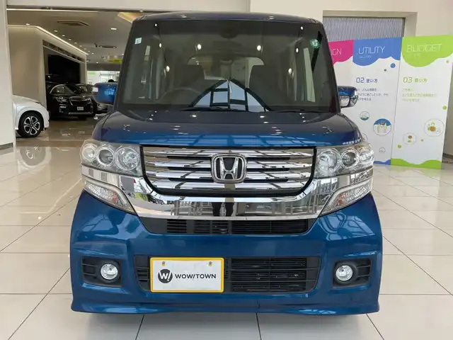 ホンダ Ｎ ＢＯＸ カスタム SSパッケージ 埼玉県 2015(平27)年 6.7万km プレミアムダイナミックブルーパール 安心パッケージ/純正メモリーナビ/ CD/DVD/BT/フルセグ/バックカメラ/両側電動スライドドア/HIDヘッドライト/純正14インチアルミホイール/ETC/スマートキー/禁煙車