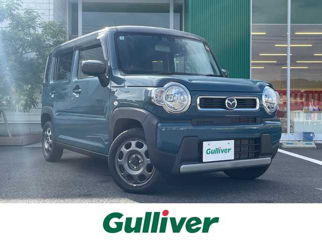 マツダ フレア クロスオーバー ハイブリッド XG 岡山県 2022(令4)年 3.9万km 青 メモリナビ　KXM-E506W/フルセグTV、CD、DVD、Bluetooth、AM、FM/ETC/前席シートヒーター/デュアルカメラブレーキサポート/誤発進抑制機能/後退時ブレーキサポート/車線逸脱警報機能/車線逸脱抑制機能/ふらつき警報機能/先行車発進お知らせ機能/ハイビームアシスト