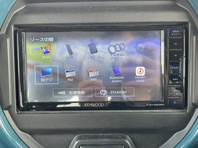 マツダ フレア クロスオーバー ハイブリッド XG 岡山県 2022(令4)年 3.9万km 青 メモリナビ　KXM-E506W/フルセグTV、CD、DVD、Bluetooth、AM、FM/ETC/前席シートヒーター/デュアルカメラブレーキサポート/誤発進抑制機能/後退時ブレーキサポート/車線逸脱警報機能/車線逸脱抑制機能/ふらつき警報機能/先行車発進お知らせ機能/ハイビームアシスト