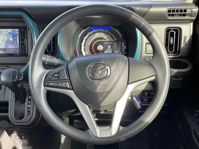 マツダ フレア クロスオーバー ハイブリッド XG 岡山県 2022(令4)年 3.9万km 青 メモリナビ　KXM-E506W/フルセグTV、CD、DVD、Bluetooth、AM、FM/ETC/前席シートヒーター/デュアルカメラブレーキサポート/誤発進抑制機能/後退時ブレーキサポート/車線逸脱警報機能/車線逸脱抑制機能/ふらつき警報機能/先行車発進お知らせ機能/ハイビームアシスト