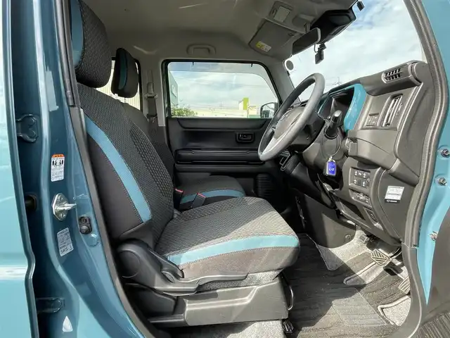 マツダ フレア クロスオーバー ハイブリッド XG 岡山県 2022(令4)年 3.9万km 青 メモリナビ　KXM-E506W/フルセグTV、CD、DVD、Bluetooth、AM、FM/ETC/前席シートヒーター/デュアルカメラブレーキサポート/誤発進抑制機能/後退時ブレーキサポート/車線逸脱警報機能/車線逸脱抑制機能/ふらつき警報機能/先行車発進お知らせ機能/ハイビームアシスト