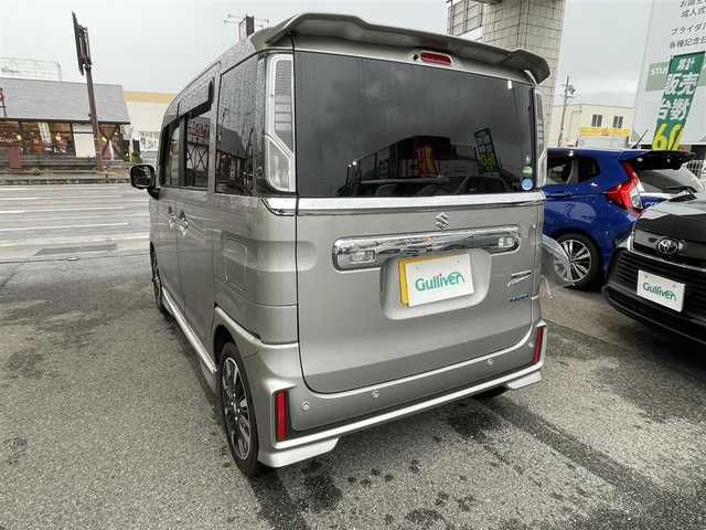 スズキ スペーシア カスタム HYBRID XS ターボ 奈良県 2020(令2)年 4.3万km シルバー 社外ナビ/BT/フルセグTV/CD/DVD/SD/アラウンドビュー/ETC/クルーズコントロール/パドルシフト/コーナーセンサー/HUD/シートヒーター/前後ドラレコ/純正フロアマット