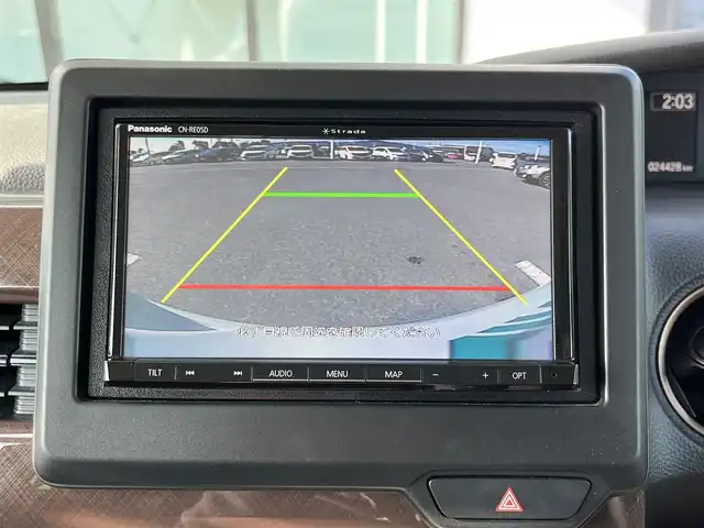 ホンダ Ｎ ＢＯＸ G･L ホンダセンシング カッパーブラウンスタイル 奈良県 2019(令1)年 2.5万km プラチナホワイトパール Panasonicナビ（CN-RE05D）/（フルセグ/BT/CD/DVD）/レーダークルーズコントロール/バックカメラ/衝突軽減システム/レーンキープアシスト/後方コーナーセンサー/両側パワースライドドア/後席サンシェード/ドライブレコーダー/ETC/前方ドライブレコーダー（CA-DR02SD）/取り扱い説明書/スペアキーX1