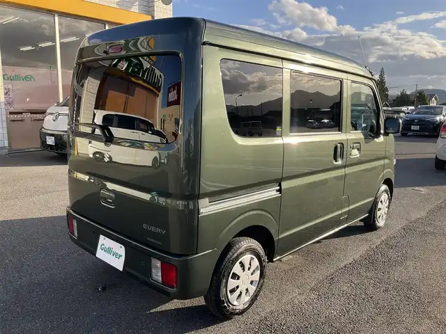 スズキ エブリイ JOIN 滋賀県 2024(令6)年 0.9万km クールカーキPM ワンオーナー/車検8年9月まで/スズキセーフティサポート/リアパーキングセンサー/純正ディスオーディオ/Bluetooth、USB/バックカメラ/ETC/運転席シートヒーター/LEDヘッドライト/両側スライドドア/プッシュスタート/スペアキー有り/取扱説明書/保証書