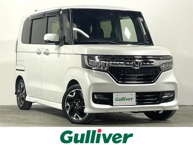 ホンダ Ｎ ＢＯＸ カスタム G L ターボ ホンダセンシング 大阪府 2018(平30)年 2.8万km プラチナホワイトパール 純正8incナビTV バックカメラ 両側パワースライドドア ハーフレザー レーダークルコン 衝突軽減ブレーキ レーンアシスト スマートキー プッシュスタート ドライブレコーダー ETC