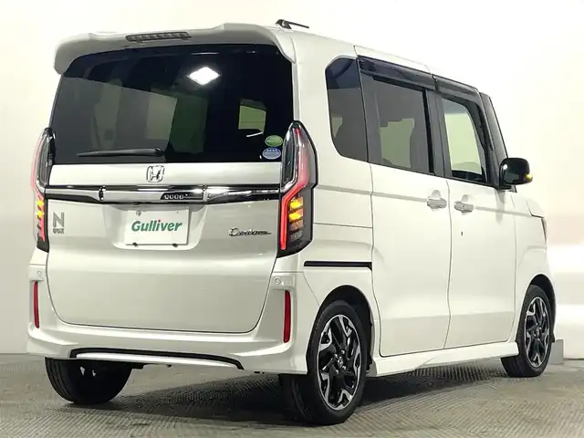 ホンダ Ｎ ＢＯＸ カスタム G L ターボ ホンダセンシング 大阪府 2018(平30)年 2.8万km プラチナホワイトパール 純正8incナビTV バックカメラ 両側パワースライドドア ハーフレザー レーダークルコン 衝突軽減ブレーキ レーンアシスト スマートキー プッシュスタート ドライブレコーダー ETC