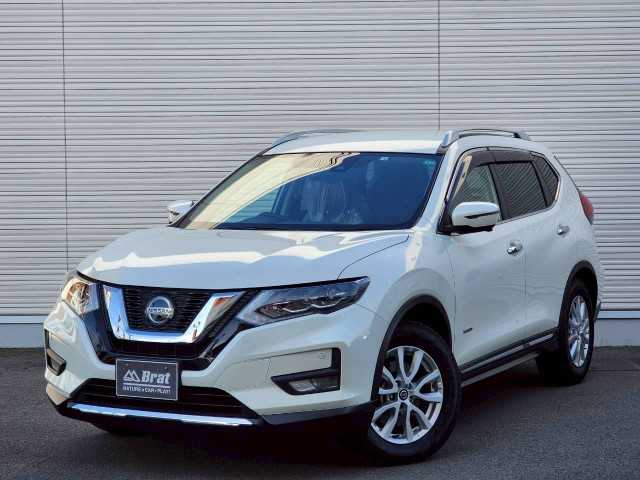 日産 エクストレイル ハイブリッド 20Xi レザーエディション 岩手県 2020(令2)年 5.6万km ブリリアントホワイトパール 純正9インチSDナビ　/フルセグ　/アラウンドビューモニター　/ステアリングリモコン　/デジタルインナーミラー　/フォグランプ　/電動格納ミラー　/ＡＶＨ　/後側方車両検知警報　/ハンズフリーパワースライドドア