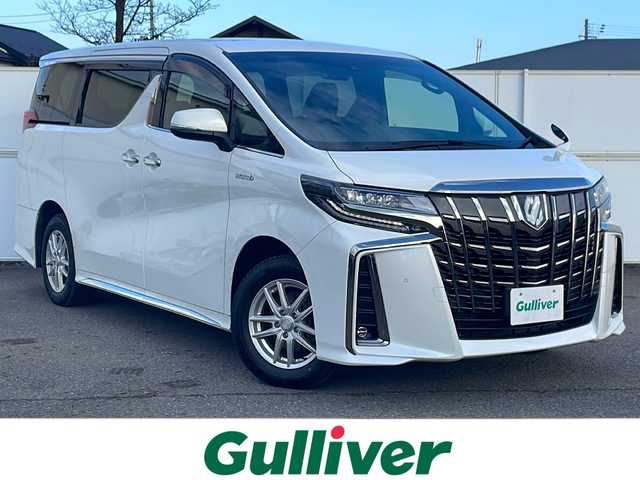トヨタ アルファードハイブリット S タイプゴールド 岩手県 2021(令3)年 6.2万km ホワイトパールクリスタルシャイン 寒冷地仕様 セーフティセンス 純正9型ナビ フリップダウン バックC フルセグ DVD再生 デジタルインナーミラー AC100Vコンセント 両側電動スライド 電動リアゲート 純正エンジンスターター オートLEDヘッドライト バイカラーフォグ 純正AW積込