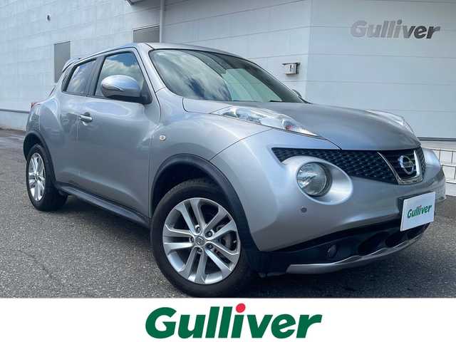 日産 ジューク 15RX 福井県 2010(平22)年 2.7万km ダイヤモンドシルバー スマートキー/プッシュスタート/HIDヘッドライト/フォグランプ/オートライト/ETC/電動格納ミラー/ステアリングスイッチ/コーナーセンサー/純正フロアマット