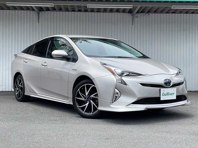 トヨタ プリウス A ツーリングセレクション 長野県 2016(平28)年 7.8万km スティールブロンドM ４WD/純正OPエアロ/モデリスタ１７インチアルミ/純正9インチナビフルセグTV/トヨタセーフティセンス/バックカメラ/シートヒーター/ドアミラーヒーター/コーナーセンサー /ビルトインETC2.0/ワンオーナー/保証書・取説/スペアキー