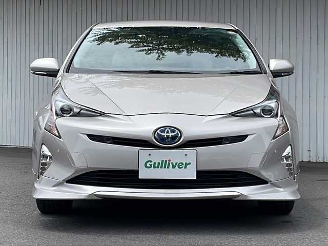 トヨタ プリウス A ツーリングセレクション 長野県 2016(平28)年 7.8万km スティールブロンドM ４WD/純正OPエアロ/モデリスタ１７インチアルミ/純正9インチナビフルセグTV/トヨタセーフティセンス/バックカメラ/シートヒーター/ドアミラーヒーター/コーナーセンサー /ビルトインETC2.0/ワンオーナー/保証書・取説/スペアキー