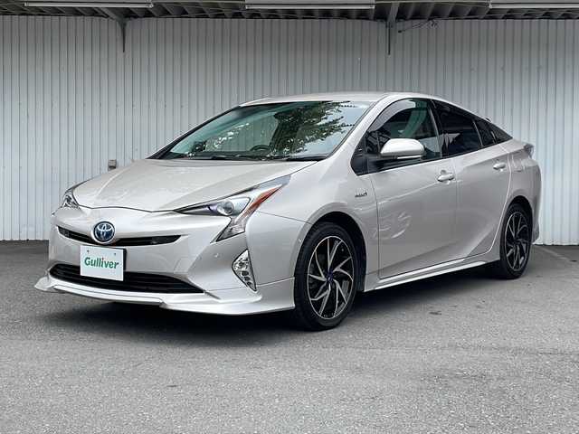 トヨタ プリウス A ツーリングセレクション 長野県 2016(平28)年 7.8万km スティールブロンドM ４WD/純正OPエアロ/モデリスタ１７インチアルミ/純正9インチナビフルセグTV/トヨタセーフティセンス/バックカメラ/シートヒーター/ドアミラーヒーター/コーナーセンサー /ビルトインETC2.0/ワンオーナー/保証書・取説/スペアキー