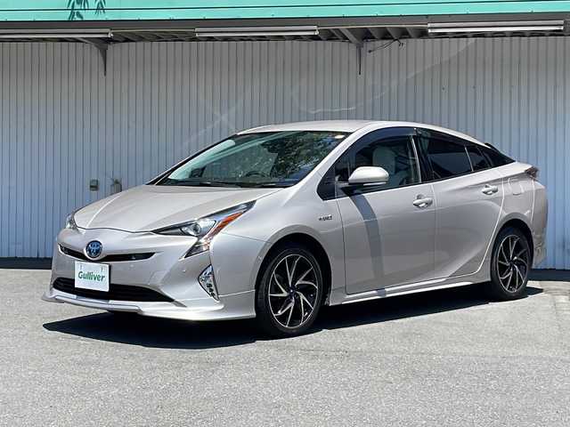 トヨタ プリウス A ツーリングセレクション 長野県 2016(平28)年 7.8万km スティールブロンドM ４WD/純正OPエアロ/モデリスタ１７インチアルミ/純正9インチナビフルセグTV/トヨタセーフティセンス/バックカメラ/シートヒーター/ドアミラーヒーター/コーナーセンサー /ビルトインETC2.0/ワンオーナー/保証書・取説/スペアキー