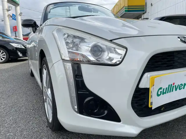ダイハツ コペン ローブ 福島県 2015(平27)年 3.7万km パールホワイトⅢ 社外ナビゲーション/型番：MDV‐D502BT/【DVD/SD/USB/BT/TV】/ドライブレコーダー/ETC/前席シートヒーター/純正シートカバー/LEDライト/アイドリングストップ/純正フロアマット