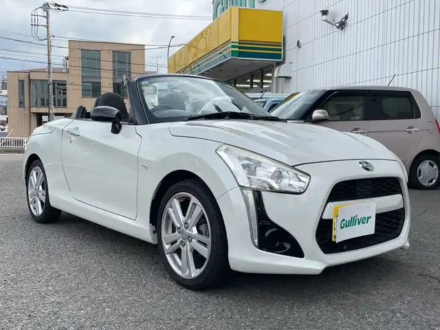 ダイハツ コペン ローブ 福島県 2015(平27)年 3.7万km パールホワイトⅢ 社外ナビゲーション/型番：MDV‐D502BT/【DVD/SD/USB/BT/TV】/ドライブレコーダー/ETC/前席シートヒーター/純正シートカバー/LEDライト/アイドリングストップ/純正フロアマット