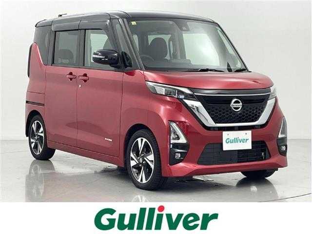 日産 ルークス HWS Gターボ プロパイロットED 熊本県 2020(令2)年 1.9万km スパークリングレッド/ブラック 純正ナビ（ＣＤ・ＤＶＤ・フルセグ・ＢＴ・ＳＤ・ＵＳＢ）/全周囲カメラ　/純正前方ドライブレコーダー　/レーダークルーズコントロール/ビルトインＥＴＣ　/両側パワースライドドア　/前後クリアランスソナー　/エマージェンシーブレーキ　/車線逸脱警報/車線逸脱防止支援システム/先行車発進お知らせ機能/ふらつき警報/横滑り防止/アイドリングストップ/純正フロアマット/純正１５インチAW/オートライト/LEDヘッドライト/フォグライト/スマートキー/プッシュスタート