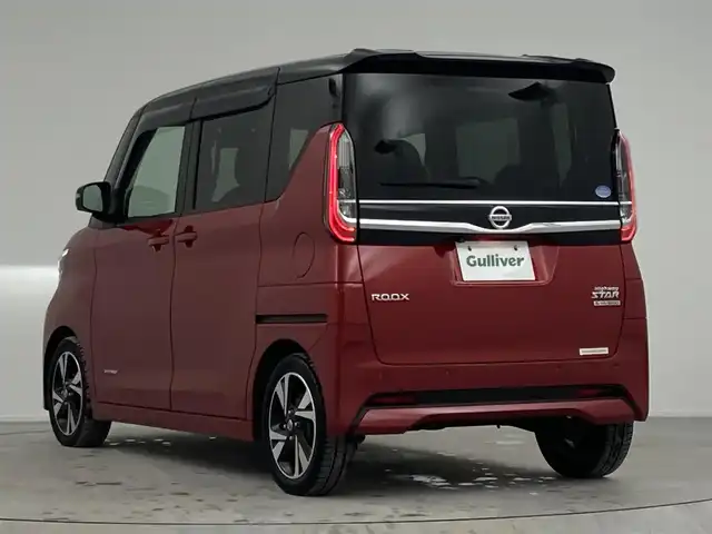 日産 ルークス HWS Gターボ プロパイロットED 熊本県 2020(令2)年 1.9万km スパークリングレッド/ブラック 純正ナビ（ＣＤ・ＤＶＤ・フルセグ・ＢＴ・ＳＤ・ＵＳＢ）/全周囲カメラ　/純正前方ドライブレコーダー　/レーダークルーズコントロール/ビルトインＥＴＣ　/両側パワースライドドア　/前後クリアランスソナー　/エマージェンシーブレーキ　/車線逸脱警報/車線逸脱防止支援システム/先行車発進お知らせ機能/ふらつき警報/横滑り防止/アイドリングストップ/純正フロアマット/純正１５インチAW/オートライト/LEDヘッドライト/フォグライト/スマートキー/プッシュスタート