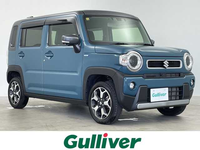 スズキ ハスラー HYBRID X ターボ 鹿児島県 2020(令2)年 2.9万km デニムブルー ガンメタリック 2トーン スズキセーフティサポート/メーカーOPナビ/(BT/CD/DVD/AM/FM/フルセグTV)/Applecarplay/Androidauto/全方位カメラ/革巻きステアリング/ステアリングスイッチ/前席シートヒーター/レーダークルーズコントロール/レーンキープアシスト/アイドリングストップ/バックカメラ/ビルトインETC2.0/パドルシフト/オートマチックハイビーム/後方コーナーセンサー/スペアキー/取扱説明書