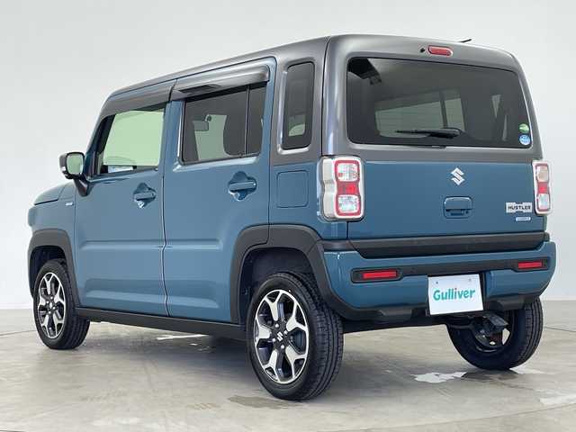 スズキ ハスラー HYBRID X ターボ 鹿児島県 2020(令2)年 2.9万km デニムブルー ガンメタリック 2トーン スズキセーフティサポート/メーカーOPナビ/(BT/CD/DVD/AM/FM/フルセグTV)/Applecarplay/Androidauto/全方位カメラ/革巻きステアリング/ステアリングスイッチ/前席シートヒーター/レーダークルーズコントロール/レーンキープアシスト/アイドリングストップ/バックカメラ/ビルトインETC2.0/パドルシフト/オートマチックハイビーム/後方コーナーセンサー/スペアキー/取扱説明書