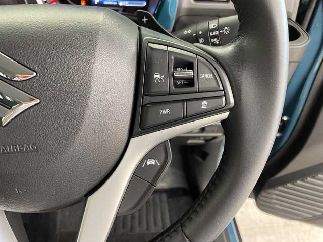 スズキ ハスラー HYBRID X ターボ 鹿児島県 2020(令2)年 2.9万km デニムブルー ガンメタリック 2トーン スズキセーフティサポート/メーカーOPナビ/(BT/CD/DVD/AM/FM/フルセグTV)/Applecarplay/Androidauto/全方位カメラ/革巻きステアリング/ステアリングスイッチ/前席シートヒーター/レーダークルーズコントロール/レーンキープアシスト/アイドリングストップ/バックカメラ/ビルトインETC2.0/パドルシフト/オートマチックハイビーム/後方コーナーセンサー/スペアキー/取扱説明書