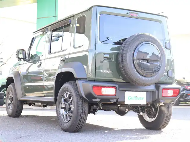 スズキ ジムニー ノマド FC 神奈川県 2025(令7)年 0.1千km 緑 登録済未使用車/フロアマット/ドアバイザー/エンジンプッシュスタート/クルーズコントロール/LEDヘッドライト/スマートキー/４WD/保証書/取説/スペアスマートキー