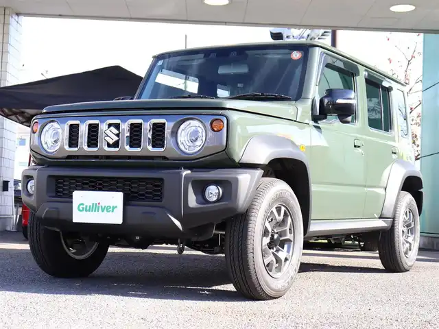 スズキ ジムニー ノマド FC 神奈川県 2025(令7)年 0.1千km 緑 登録済未使用車/フロアマット/ドアバイザー/エンジンプッシュスタート/クルーズコントロール/LEDヘッドライト/スマートキー/４WD/保証書/取説/スペアスマートキー