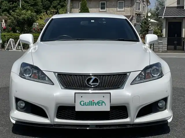 レクサス ＩＳ Ｆ 千葉県 2011(平23)年 6.8万km ホワイトパールクリスタルシャイン レイズTE37 19インチAW/HKS車高調/LXモードカーボンフロントスポイラー/社外テールライト/LEMSマフラーカッター/ブラックレザーシート/HDDナビ/フルセグTV/バックカメラ