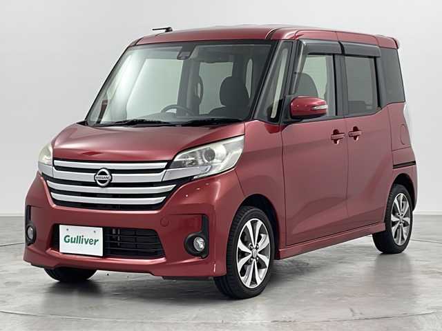 日産 デイズ ルークス HWS X Vセレクション 群馬県 2016(平28)年 2.7万km スパークリングレッドM 純正ナビ　全周囲カメラ　衝突被害軽減ブレーキ　両側電動スライドドア　アイドリングストップ　ステアリングリモコン　レザーステアリング　リヤサーキュレーター　ＨＩＤヘッドライト　スマートキー　禁煙車