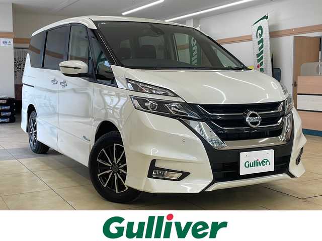 日産 セレナ ハイウェイスター プロパイロットED 道央・札幌 2017(平29)年 3.2万km ブリリアントホワイトパール ・4WD/・社外ナビ/フルセグTV/DVD/CD/SD/BT/・バックカメラ/・両側パワースライドドア/・プロパイロット/・エマージェンシーブレーキ/・車線逸脱防止支援/・標識検知/・パーキングセンサー/・アイドリングストップ/・横滑り防止/・ETC/・LEDヘッドライト/・フロントフォグ/・プッシュスタート/・インテリジェントキー/・電格ミラー/・冬タイヤ純正15インチAW積込