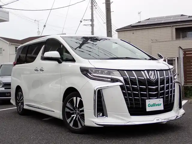 トヨタ アルファード S Cパッケージ 千葉県 2021(令3)年 3.5万km ホワイトパールクリスタルシャイン ディスプレイオーディオ/・Bluetooth/AM/FM/DVD/純正フリップダウンモニター/ムーンルーフ/モデリスタエアロ/ビルトインETC/両側パワースライドドア/パワーバックドア/デジタルインナーミラー/BSM（ブラインドスポットモニター）/Toyota Safety Sense/・プリクラッシュセーフティ/・レーントレーシングアシスト/・アダプティブハイビームシステム/・オートマチックハイビーム/・ロードサインアシスト/・レーダークルーズコントロール/・先行車発進告知機能/LEDヘッドライト/オートライト/黒レザーシート/パワーシート/エアシート/シートヒーター/ステアリングヒーター/プッシュスタート/スマートキー/純正18インチAW/取扱説明書/保証書