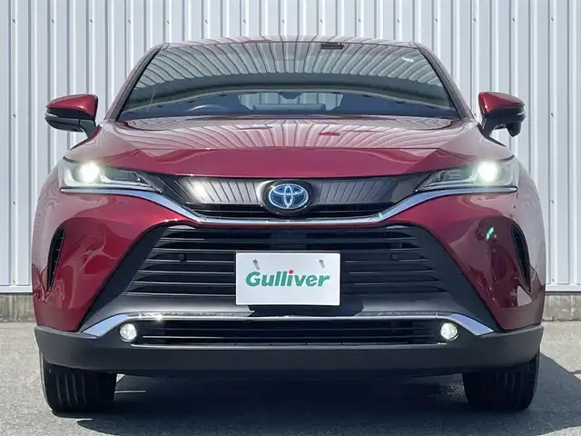 トヨタ ハリアー ハイブリッド G 福岡県 2020(令2)年 5.8万km センシュアルレッドマイカ トヨタセーフティセンス/PCS/LDA/クリアランスソナー/純正ナビ/フルセグTV/BT/AM/FM/AUX/applecarplay/androidauto/Miracast/バックカメラ/パワーバックドア/デジタルインナーミラー/ハーフレザー/パワーシート/ＢＳＭ/レーダークルーズコントロール/純正ＡＷ/ビルトインETC/スマートキー/プッシュスタート