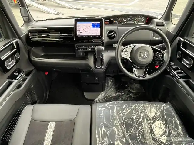 ホンダ Ｎ ＢＯＸ カスタム L ターボ 愛媛県 2021(令3)年 3.5万km ミッドナイトブルービームM Pioneer8型ナビ(BT/フルセグTV)/バックカメラ/ホンダセンシング/両側電動スライドドア/アダプティブクルーズコントロール/バックソナー/衝突被害軽減装置/車線逸脱防止装置/ハーフレザー/シートヒーター/前後ドライブレコーダー/純正フロアマット/LEDヘッドライト/オートライト/オートマチックハイビーム/ETC/現状サマー(純正AW)(165/55/R15)/禁煙車
