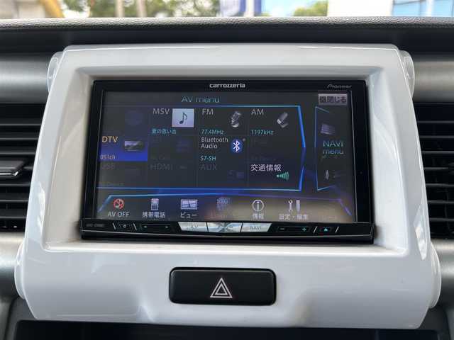 スズキ ハスラー X 熊本県 2014(平26)年 10.2万km ブルーイッシュブラックパール3 ワンオーナー/衝突軽減ブレーキ/プッシュスタート/社外ナビ/（CD・DVD・フルセグTV・BTオーディオ・SD）/ETC/純正15インチAW/右前席シートヒーター/HIDヘッドライト/オートライト/フォグライト/横滑り防止装置/ウィンカーミラー/純正フロアマット/純正ドアバイザー/新車保証書/取扱説明書/スマートスペアキー×1本