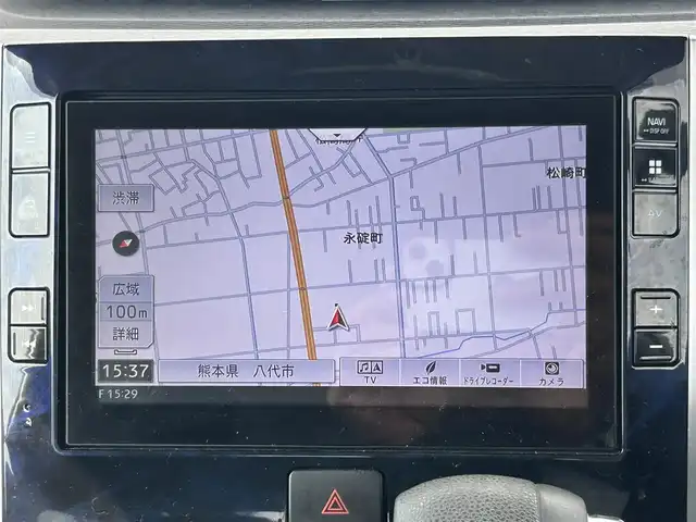 ダイハツ タント カスタムX トップED LTD SAⅢ 熊本県 2018(平30)年 5.7万km ディープブルークリスタルマイカ 純正ナビ/・AM/FM/CD/DVD/BT/SD/BT/USB/iPod/HDMI/・フルセグTV/・全方位カメラ/スマートアシスト３/・衝突警報機能/・衝突回避支援ブレーキ機能/・誤発進抑制制御機能/・車線逸脱警報機能/・路側逸脱警報機能/・ふらつき警報/・オートハイビーム/ダイアトーンサウンド/両側電動スライドドア/ステアリングスイッチ/ドライブレコーダー/ETC/オートライト/ハーフレザーシート/アイドリングストップ/電動格納ミラー/ウィンカーミラー/フロアマット/純正ドアバイザー/ロールサンシェード