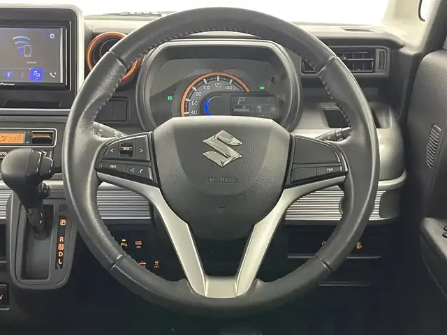 スズキ スペーシア ギア HYBRID XZ 愛知県 2019(平31)年 4.4万km ブリスクブルーメタリック/ガンメタリック2トーンルーフ 純正ディスプレイ　バックカメラ　禁煙車　Ｂｌｕｅｔｏｏｔｈ　デュアルセンサーブレーキ　衝突軽減　車線逸脱　シートヒーター　前後ドラレコ　両側パワスラ　ルーフレール　サーキュレーター　ＬＥＤオートライト　リヤパーキングセンサー