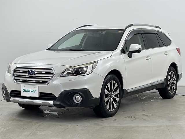 スバル アウトバック リミテッド 道央・札幌 2015(平27)年 6.7万km クリスタルホワイトP ・4WD/・純正8インチナビ&TV&CD&DVD&SD/・パワーバックドア/・アイサイト/・レーダークルーズコントロール/・アイドリングストップ/・パドルシフト/・全席シートヒーター/・前席パワーシート/・メモリ付シート/・レザーシート/・ビルトインETC/・純正フロアマット/・ルーフレール/・LEDヘッドライト/・オートライト/・スマートキー/・スペアキー