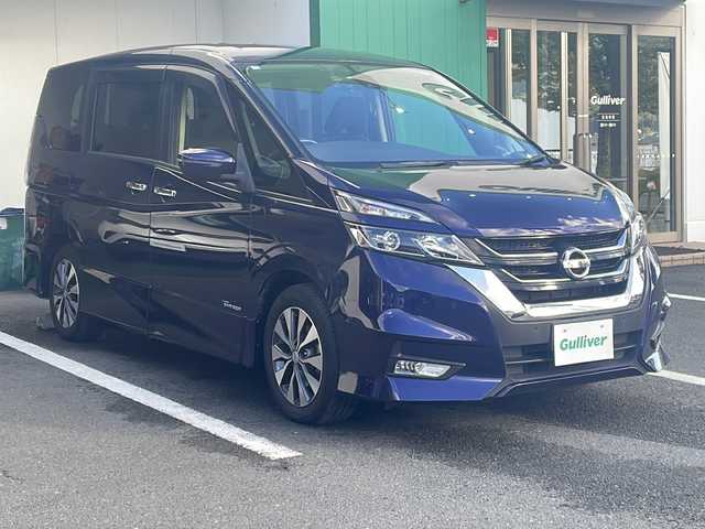 日産 セレナ ハイウェイスター プロパイロットED 京都府 2016(平28)年 6.7万km アズライトブルー 純正９インチナビ　フルセグ　ＤＶＤ再生　Ｂｌｕｅｔｏｏｔｈオーディオ　ＵＳＢ接続　後席フリップダウンモニター　バックカメラ　プロパイロット　エマージェンシーブレーキ　両側パワースライド　ＬＥＤライト