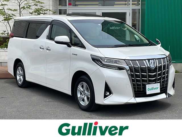 トヨタ アルファードハイブリット X 青森県 2020(令2)年 3.8万km ホワイトパールクリスタルシャイン 4WD/純正DAナビ・フルセグTV/純正フリップダウンモニター/CD・DVD・Bluetooth/バックカメラ/ツインムーンルーフ/両側パワースライドドア/前後ドライブレコーダー/セーフティセンス/プリクラッシュセーフティ/レーダークルーズコントロール/レーントレーシングアシスト/オートマチックハイビーム/インテリジェントクリアランスソナー/ビルトインETC2.0/LEDヘッドライト/LEDフォグランプ/純正16インチアルミ