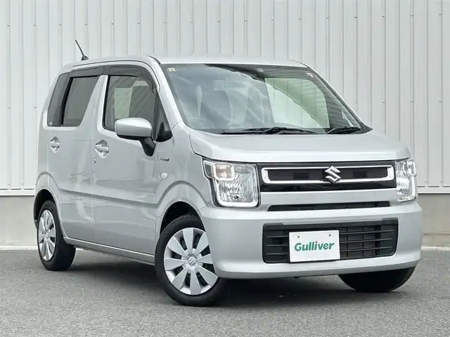 スズキ ワゴンＲ HYBRID FX 群馬県 2020(令2)年 0.4万km シルキーシルバーメタリック ワンオーナー/社外SDナビ（MDV-L401）/CD/DVD/AM/FM/SD/ワンセグTV/社外ドラレコ（前方のみ）/レーンキープアシスト/横滑り防止装置/衝突被害軽減ブレーキ/運転席シートヒーター/オートライト/ハロゲンヘッドライト/寒冷地仕様/スマートキー/純正フロアマット/ドアバイザー/電格ミラー/保証書/取扱説明書/記録簿