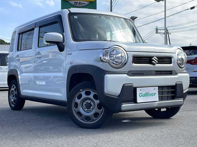 スズキ ハスラー HYBRID G 山口県 2021(令3)年 1.1万km ピュアホワイトP ワンオーナー　/バックカメラ　/社外７型メモリナビ/AM/FM/CD/DVD/iPod/Bluetooth/ワンセグTV　/前席シートヒーター　/コーナーセンサー　/オートライト　/レーンキープアシスト　/衝突被害軽減ブレーキ　/ステアリングスイッチ　/ドアバイザー/スマートキー/スペアキー/ＥＴＣ　/前後型ドライブレコーダー