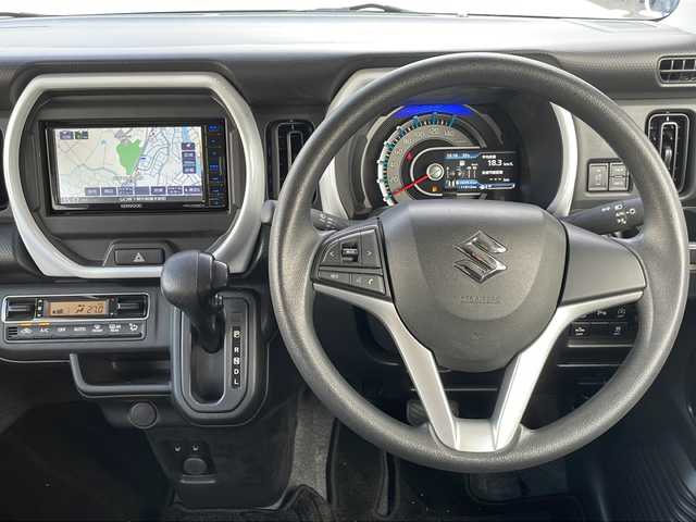スズキ ハスラー HYBRID G 山口県 2021(令3)年 1.1万km ピュアホワイトP ワンオーナー　/バックカメラ　/社外７型メモリナビ/AM/FM/CD/DVD/iPod/Bluetooth/ワンセグTV　/前席シートヒーター　/コーナーセンサー　/オートライト　/レーンキープアシスト　/衝突被害軽減ブレーキ　/ステアリングスイッチ　/ドアバイザー/スマートキー/スペアキー/ＥＴＣ　/前後型ドライブレコーダー