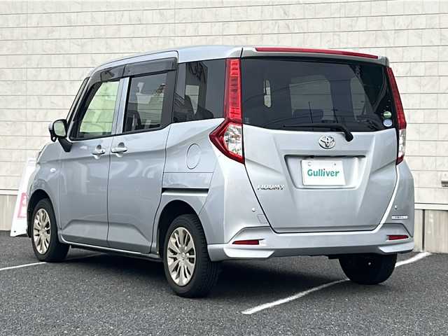 トヨタ ルーミー X S 千葉県 2018(平30)年 9.2万km ブライトシルバーM 純正SDナビ（NSCD-66）/BlueTooth接続/ワンセグテレビ/CD/SD/AUX/バックカメラ/衝突軽減ブレーキ/片側パワースライドドア/スタッドレスタイヤ（165/R65/14）/アイドリングストップ/プッシュスタート/スマートキー/ウォークスルー/ドライブレコーダー（HDR 203G）/ドアバイザー/ETC/純正フロアマット/取扱説明書/保証書