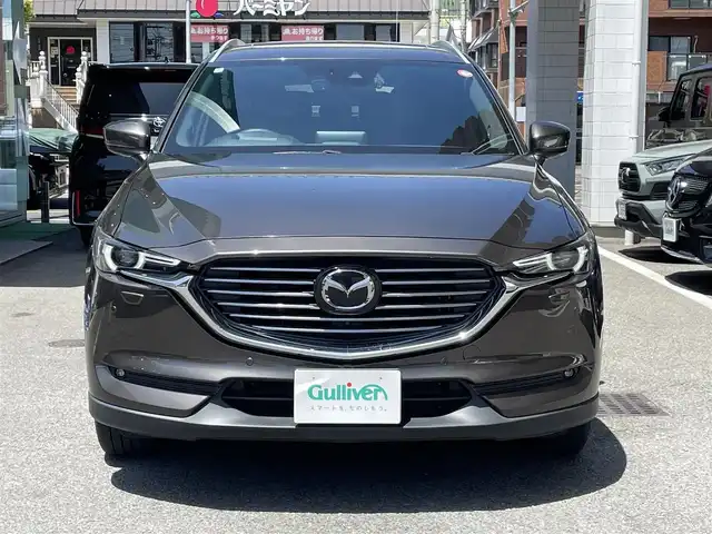 マツダ ＣＸ－８ 25T Lパッケージ 大阪府 2020(令2)年 5.3万km チタニウムフラッシュマイカ BOSEスピーカー/電動スライドガラスサンルーフ/ルーフレール/全方位カメラ/バックカメラ/フルセグテレビ　（CD／DVD／BT）/i-ACTIVSENSE/・アダプティブLEDヘッドライト/・交通標識認識システム/・ドライバーアテンションアラート/・レーンキープアシストシステム/・車線逸脱警報システム/・ブラインドスポット/・アドバンストスマートシティーブレーキサポート/・スマートシティブレーキサポート/・ヒルローンチアシスト/クルーズコントロール追従走行アリ/シートヒーター（1列目／2列目）/革巻きステアリング/ステアリングヒーター/前後ドライブレコーダー/ETC/USB（前席2個／2列目2個／3列目2個）/ISOFIX