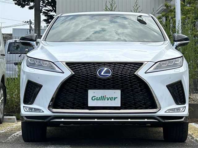 レクサス ＲＸ 450h Fスポーツ 宮城県 2020(令2)年 7.6万km ホワイトノーヴァガラスフレーク ワンオーナー/純正メーカーオプションナビ/フルセグTV/FM・AM/Bluetooth/AUX/CD・DVD/SD/サンルーフ/車外カメラ左側面/ヘッドアップディスプレイ/パワーシートDN席/全席シートヒーター/シートクーラーDN席/シートメモリー/ステアリングヒーター/パドルシフト/電動パーキングブレーキ/ブレーキホールド/電動リヤゲート/後席サンシェード/純正フロアマット/純正エンジンスターター/純正カードキー/ビルトインETC2.0/レーダークルーズコントロール/ブラインドスポットモニター/プリクラッシュセーフティ/レーントレーシングアシスト/横滑り防止