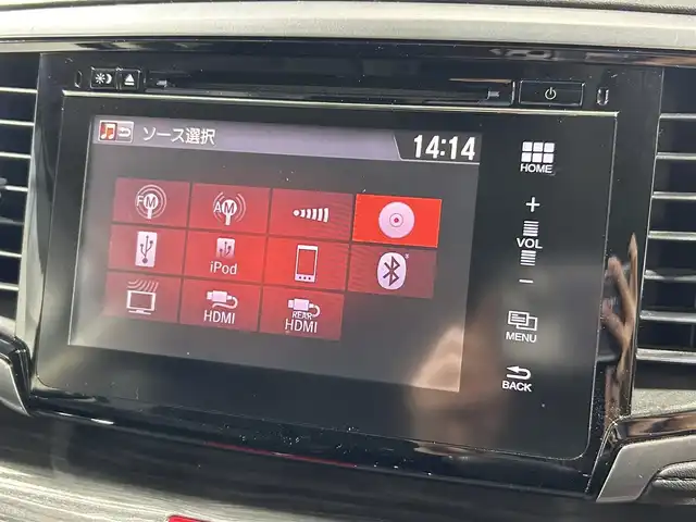 ホンダ オデッセイ アブソルート EX 大阪府 2014(平26)年 3.9万km クリスタルブラックパール 純正ナビ(フルセグ/DVD再生/Bluetooth) 360カメラ 後席モニター ETC 両側パワースライドドア ハーフレザー パワーシート オットマン クルコン BSM ワンオーナー