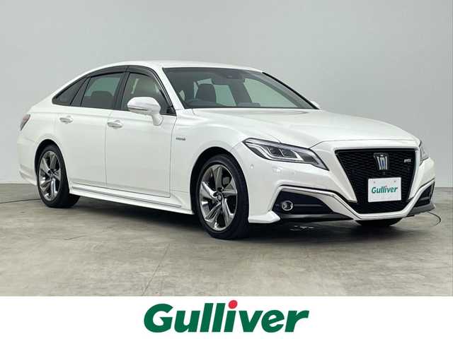 トヨタ クラウン ハイブリッド RS 千葉県 2019(令1)年 6.7万km ホワイトパールクリスタルシャイン 禁煙車/トヨタセーフティセンス/・レーダークルーズコントロール/・ブラインドスポットモニター/・ヘッドアップディスプレイ/・プリクラッシュセーフティ/・プリクラッシュセーフティブレーキ/・クリアランスソナー/・パーキングアシスト/純正メモリナビ/・CD/DVD/USB/Bluetooth/フルセグTV/・全方位カメラ/・ビルトインETC２.０/皮巻きステアリング/・ステアリングスイッチ/・ステアリングヒーター/DNパワーシート/・DNシートヒーター/・D席メモリ付き/MT付きAT/純正フロアマット/純正18インチAW/オートライト/・オートマチックハイビーム/・LEDヘッドライト/・LEDフォグランプ